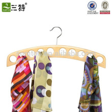 10 foulards Organizer porte-foulard en bois